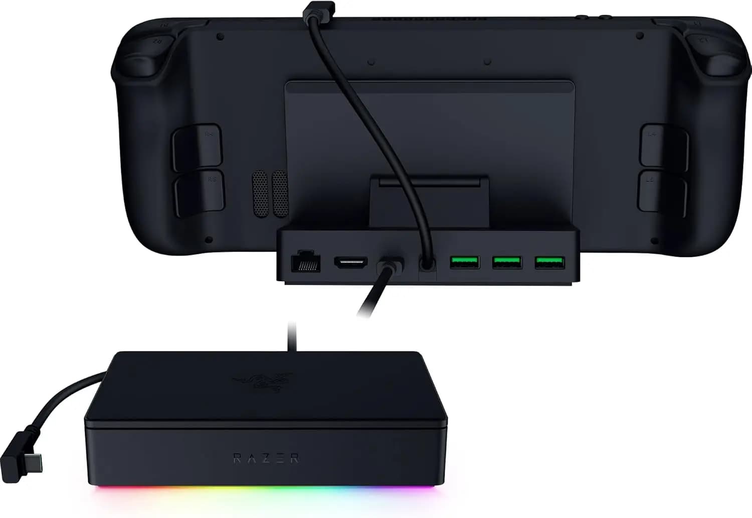 Docking Station Portatile per Gaming: Hub a 6 Porte con HDMI, USB-C, Ethernet e Ricarica da 100W per Dispositivi Mobili
