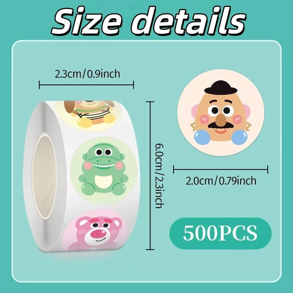 500 pezzi simpatici adesivi Disney Anime Story Buzz Lightyear Woody decalcomanie fai da te laptop telefono scrapbook adesivi cartoni animati, kawaii