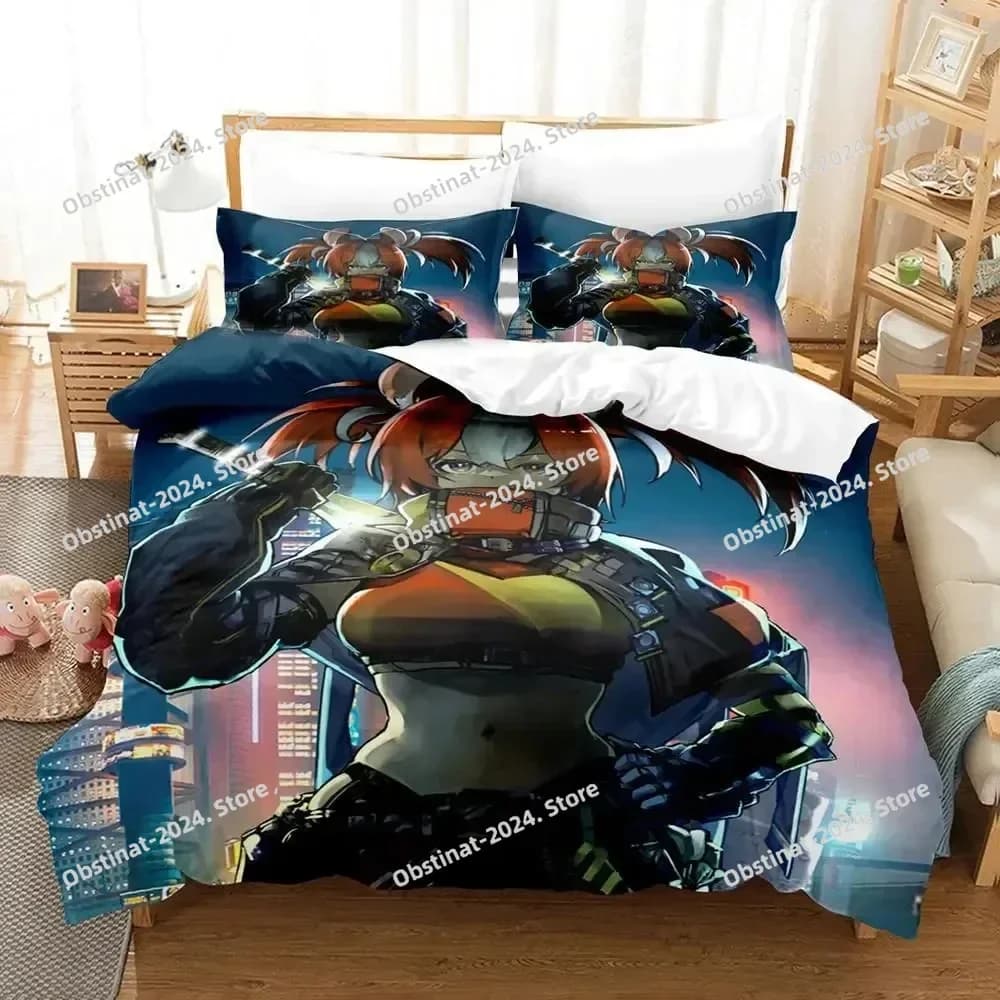 Set biancheria da letto anime Hakos Baelz con stampa 3D Set letto stampato con federa Copripiumino morbido singolo matrimoniale Queen Super King Size