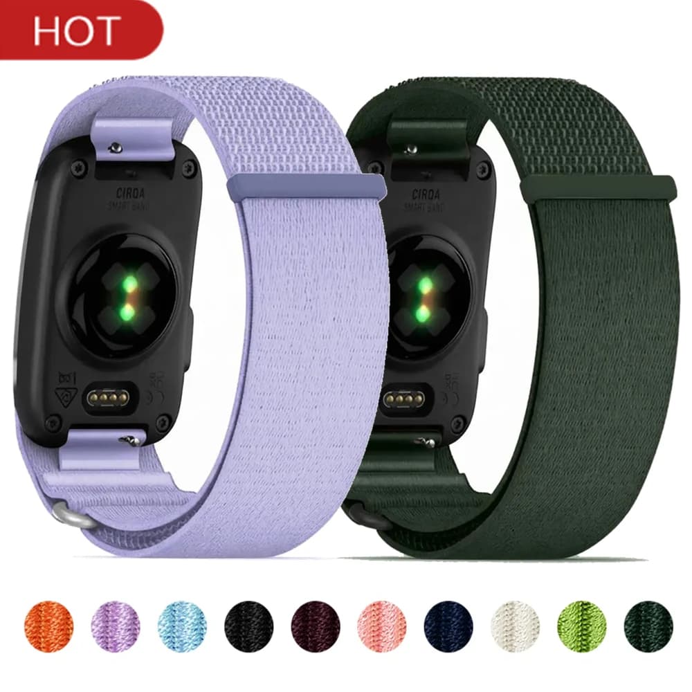Nylon Strap for Garmin CIRQA Smart Band Sports Fitness Tracker Adjustable Loop Braided Straps Wristband for Men & Women