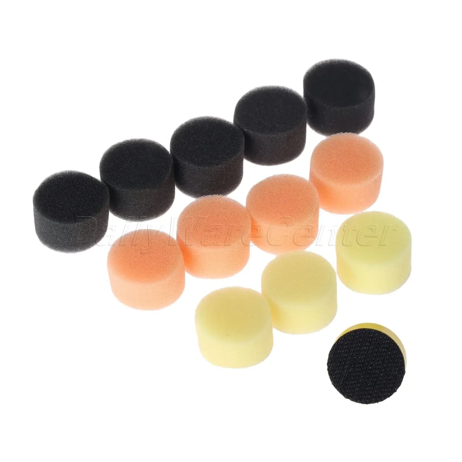 50 pz 1 pollice 25mm spugna Buff tampone di lucidatura Kit lucidatrice per auto M6 tampone di lucidatura piastra di supporto per Dremel smerigliatrice elettrica strumento rotante