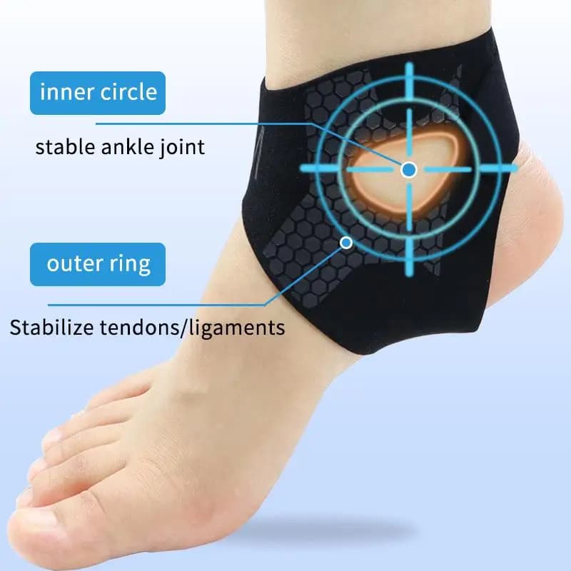 Supporto per Caviglia Traspirante, Fascia di Sostegno per Piede, Ideale per Esercizio, Fitness, Camminata, Corsa, Escursionismo, Ciclismo, Pattinaggio