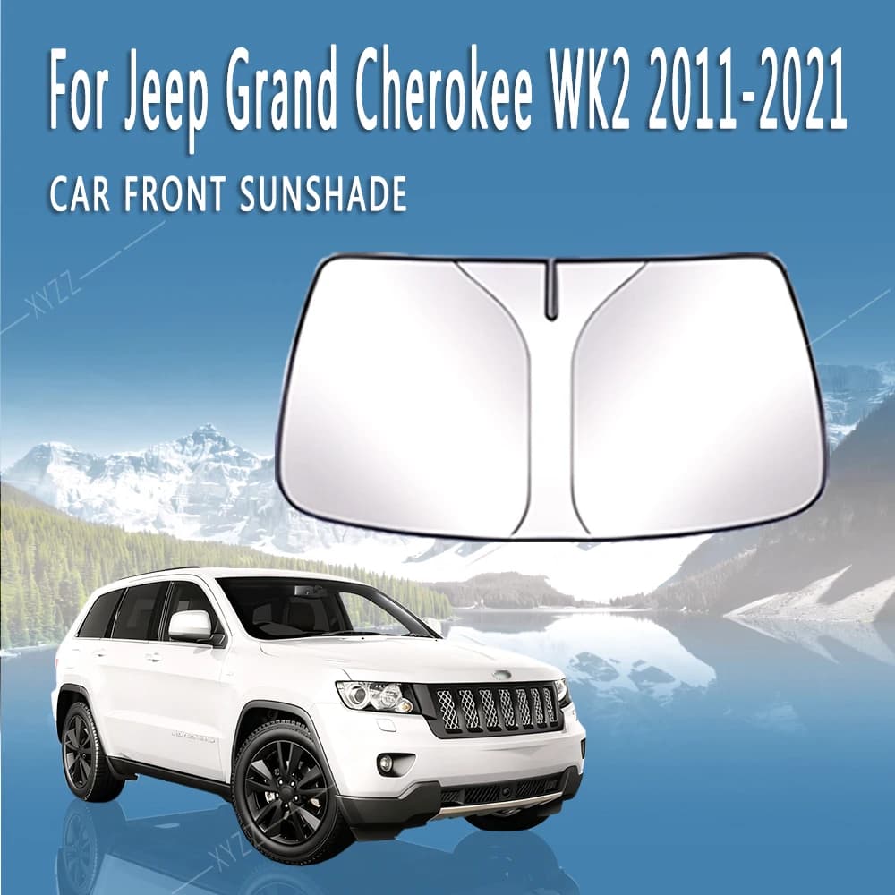 Parasole per Parabrezza Anteriore Auto, Isolamento Termico, Accessori Estivi per Jeep Grand Cherokee WK2 2011~2021 2012 2013