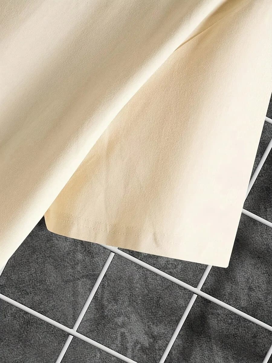 Set Sportivo Casual da Uomo Morbido e Lavato: T-Shirt Traspirante con Collo Rotondo + Pantaloncini 5/4