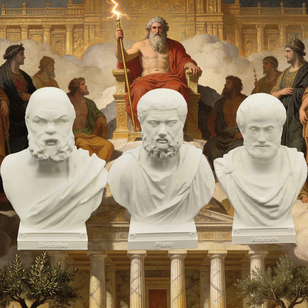 10/15/25cm Socrates Plato Aristotle Bust Model Ancient Greek Philosopher 3D Printed Resin Figurines Blank White Models Gifts