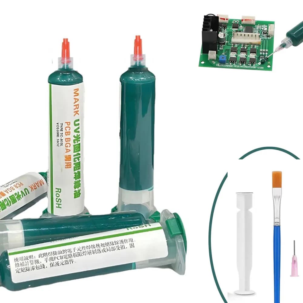 1 pz 10 ML verde maschera per saldatura UV BGA PCB vernice previene cedimenti corrosivo pasta saldante Flusso PCB UV Inchiostri fotosensibili