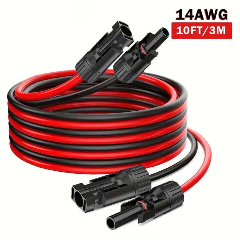 Cavo di prolunga per pannello solare da 118 pollici/3M Kit cavo di prolunga solare 14AWG con connettori maschio femmina per stazione di potere camper