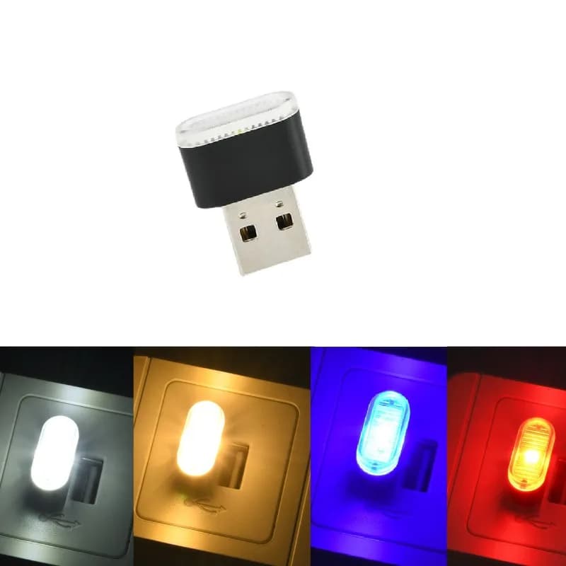 Mini LED Car Light Auto Interior Atmosphere USB Light Decor Plug And Play Lamp illuminazione di emergenza PC Auto Products