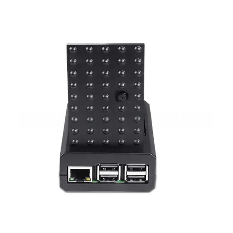 Guscio protettivo in ABS con supporto girevole in metallo compatibile con Raspberry Pi 3B+/4B (montabile su telecamera)