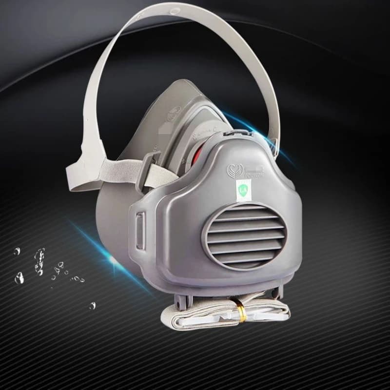 Maschera industriale riutilizzabile con filtri, respiratore di fabbrica di cemento, maschera per la copertura del viso con filtro per la molatura di ristrutturazione della pittura