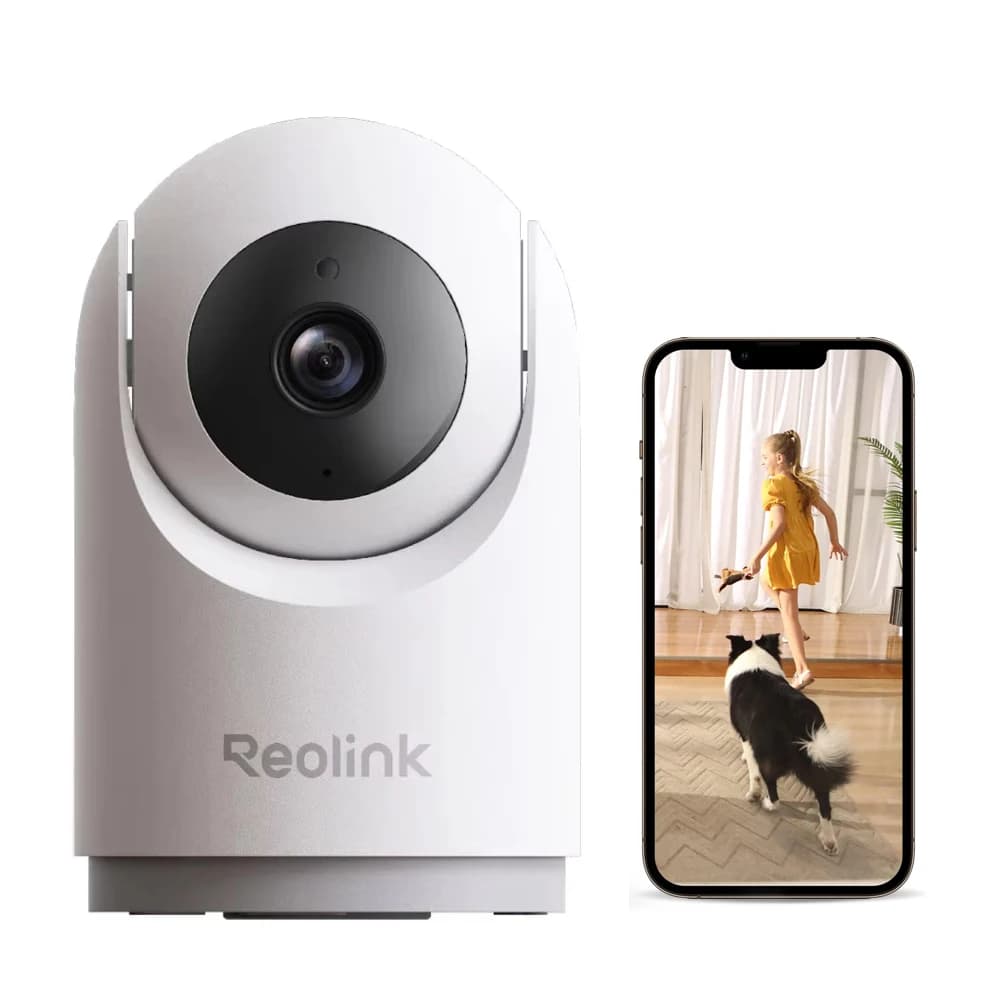 REOLINK Telecamera di Sicurezza Interna 2K PT, Monitor per Bambini/Animali Domestici, WiFi 2.4G, 360° ° Telecamera WiFi con Tracciamento Automatico, Comunicazione Bidirezionale e Rilevamento del Pianto
