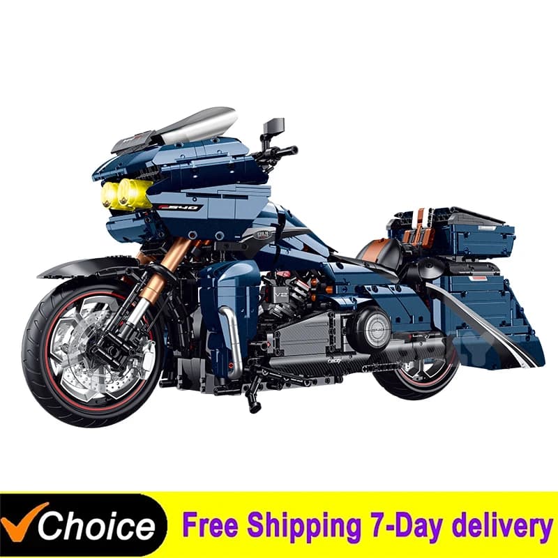 Motocicletta Tecnica 1:5, Moto Sportiva Urbana, Moto da Corsa Veloce, Moto da Strada, Locomotiva, Giocattolo Modulare in Mattoncini, Ornamento, Regalo per Bambini