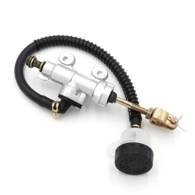 Silver Rear Foot Brake Master Cylinder Pump Hydraulic with for ATV Dirt Bike