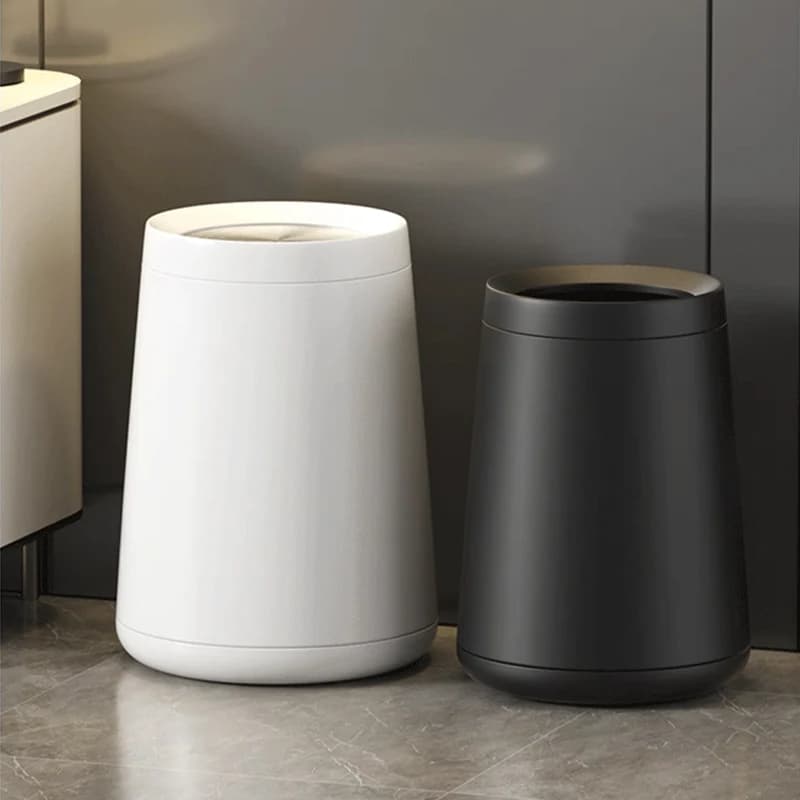 Leasylife Cestino per Bagno da 2,1 Galloni con Coperchio Basculante, Cestino Dorato, Contenitore per Rifiuti in Acciaio Inossidabile per Camera da Letto, Ufficio, Cucina