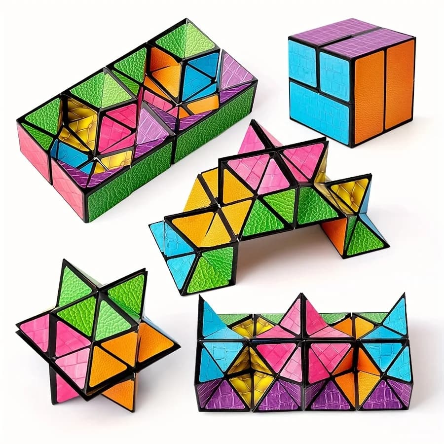 Cubo Magico Infinito 3D Esagonale, Giocattolo Sensoriale ABS, Rompicapo Geometrico Spaziale per Allenamento Mentale e Riduzione dello Stress, Regalo per Bambini