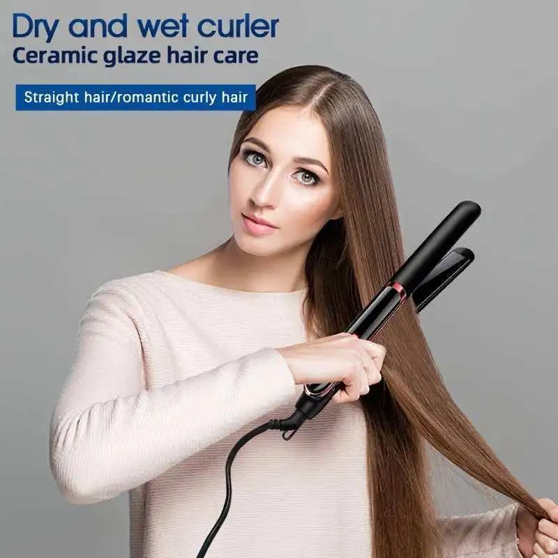 2024 Vendita Nuovo Piastra Per Capelli Ferro Piatto Ferri Per Curling Elettrico Dritto In Ceramica Riscaldamento Veloce Strumento Per Lo Styling Per Capelli Bagnati O Asciutti