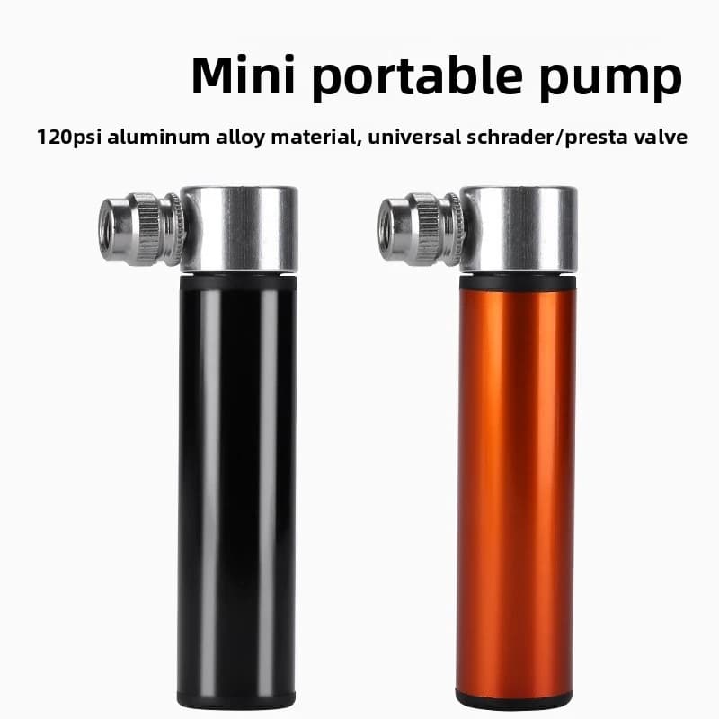 Mini Pompa per MTB e Bici da Strada, Compatibile Presta/Schrader, Pompa Manuale per Biciclette e Palloni da Basket