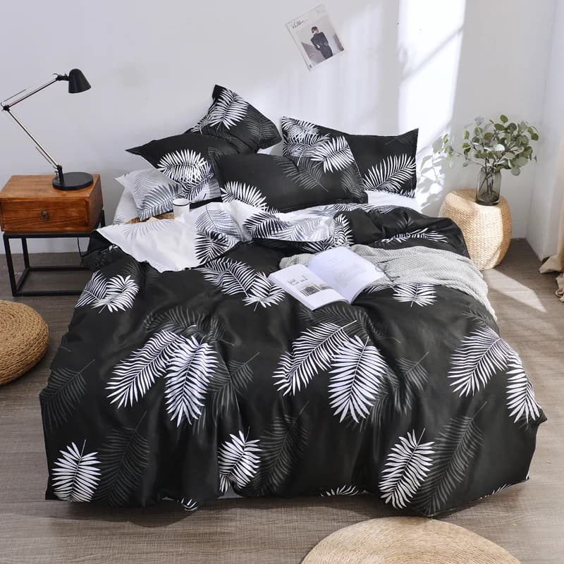 Set biancheria da letto 1,5/1,8/2M Set copripiumino con motivo geometrico floreale vegetale reticolo Set copripiumino con 1 lenzuolo 2 cuscini