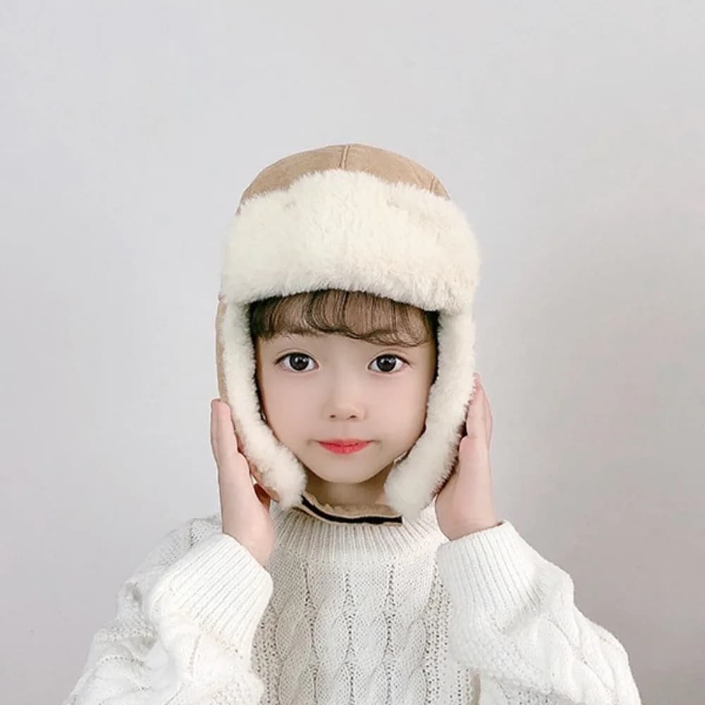 Cappello da Sci Caldo con Occhiali Integrati, Morbido Copriorecchie, Berretto da Pilota Spesso e Carino, Stile Streetwear