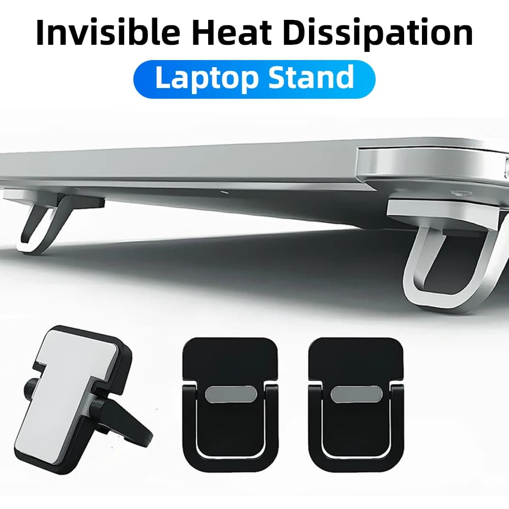 Supporto Mini per Laptop per Macbook Huawei Xiaomi, Supporto Portatile per Laptop, Pieghevole e Leggero, Rialzo Ergonomico con Ventilazione