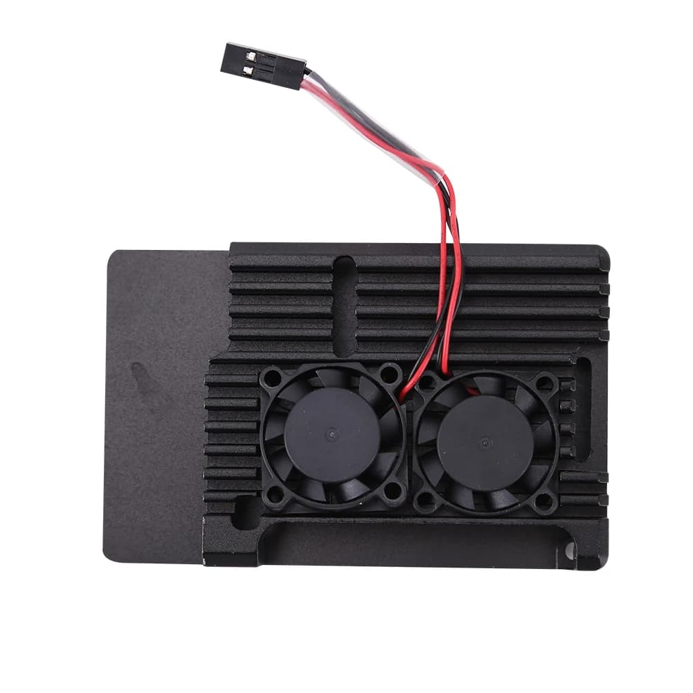 Case Black Shell Silver Box Metal Enclosure for Raspberry Pi 3 Model B B+ Aluminum Alloy Case without Dual Cooling Fan