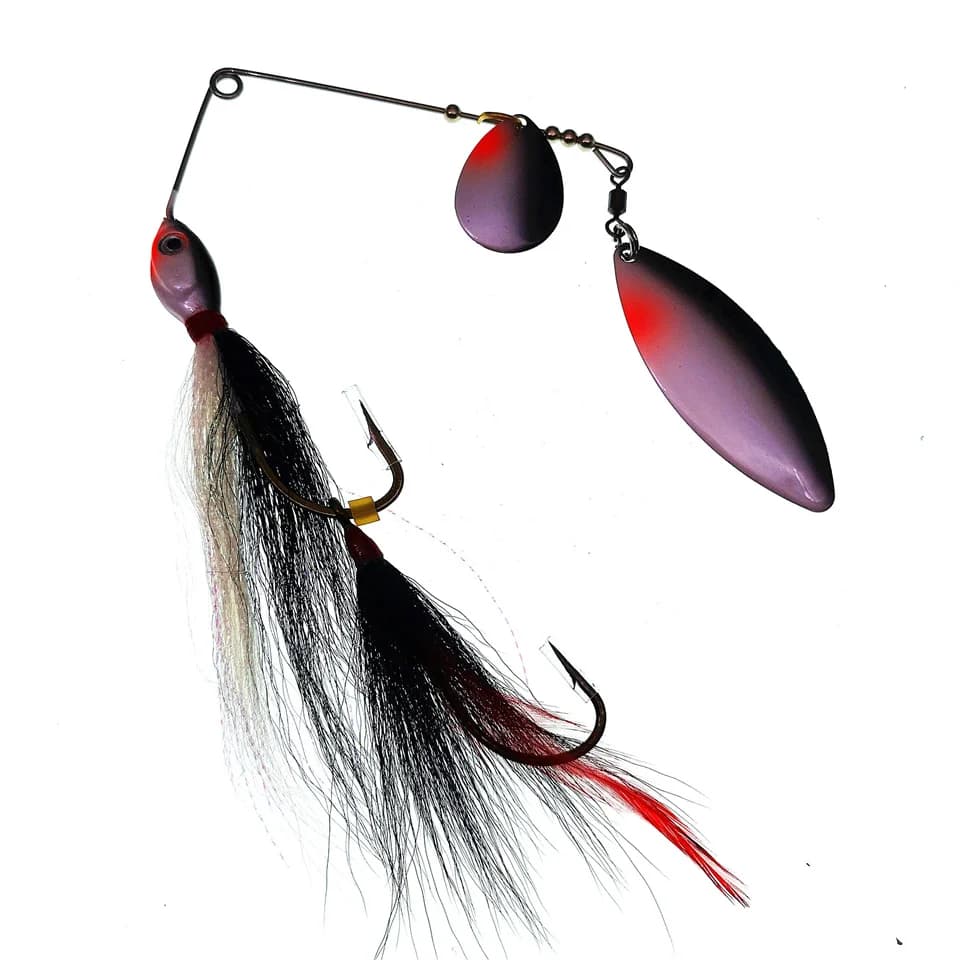 MUKUN Spinnerbait da pesca Esche 39g Doppia lama di salice Spinner Esche per Bass Pike Tiger Muskie Metal Jig Lure