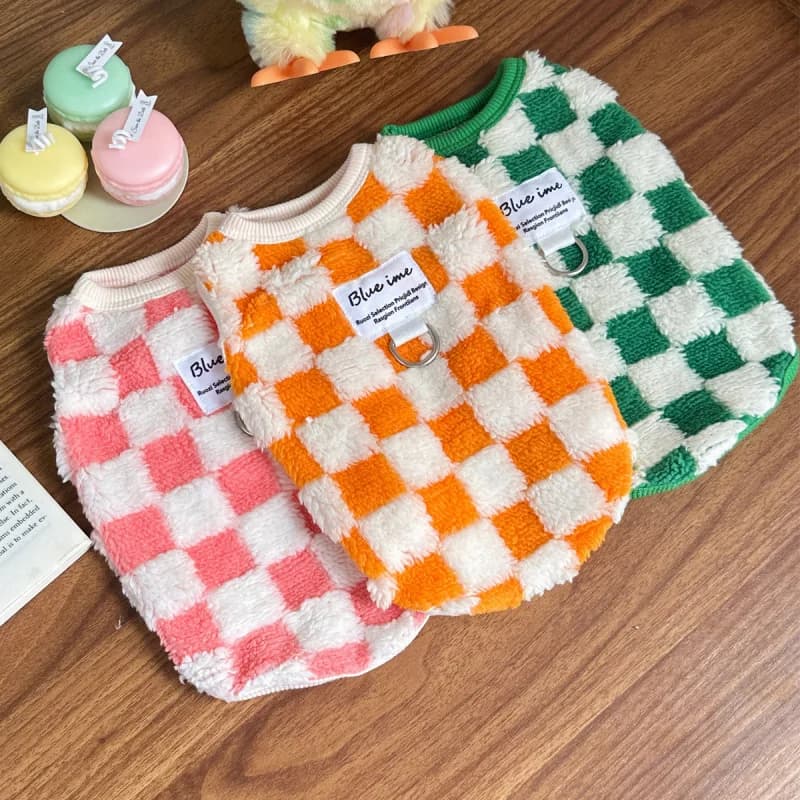 Gilet in pile felpato per cani, caldo e morbido, per Teddy, Bichon, Poodle, con guinzaglio integrato - Abbigliamento e accessori per animali domestici