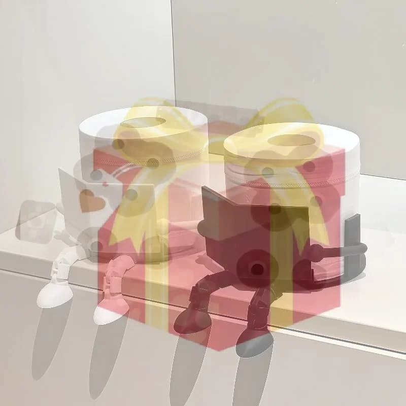 【HG】Cute Creative Toilet Paper Holder With Funny Book Reading Figure Design For Bathroom Desktop Home Decor