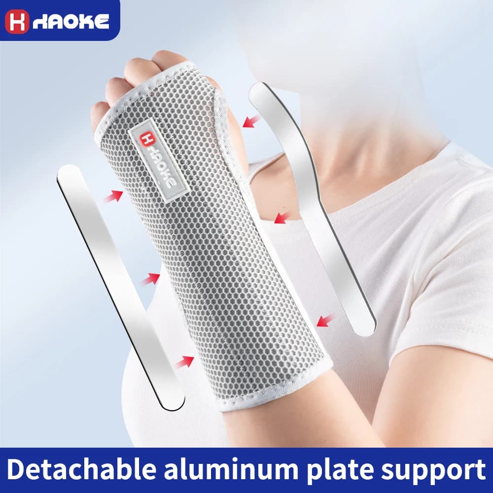Cinturino di supporto per il polso, utilizzato per alleviare il dolore notturno nella sindrome del tunnel carpale, offre il massimo supporto, con 2 regolazioni.