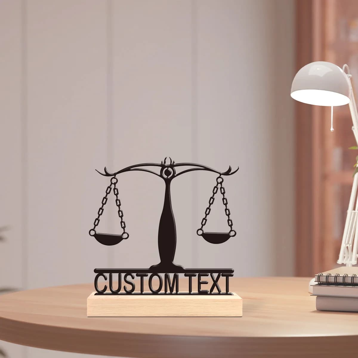 1pc Metal Art Desktop Decoration Custom Name With Wooden Base Home and Office Decorations,Christmas Gifts