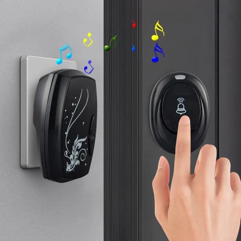 Home Wireless Doorbell Welcome Friend Intelligent Bell 100M Long Distance 36 Songs Plug-in Model Bell AC