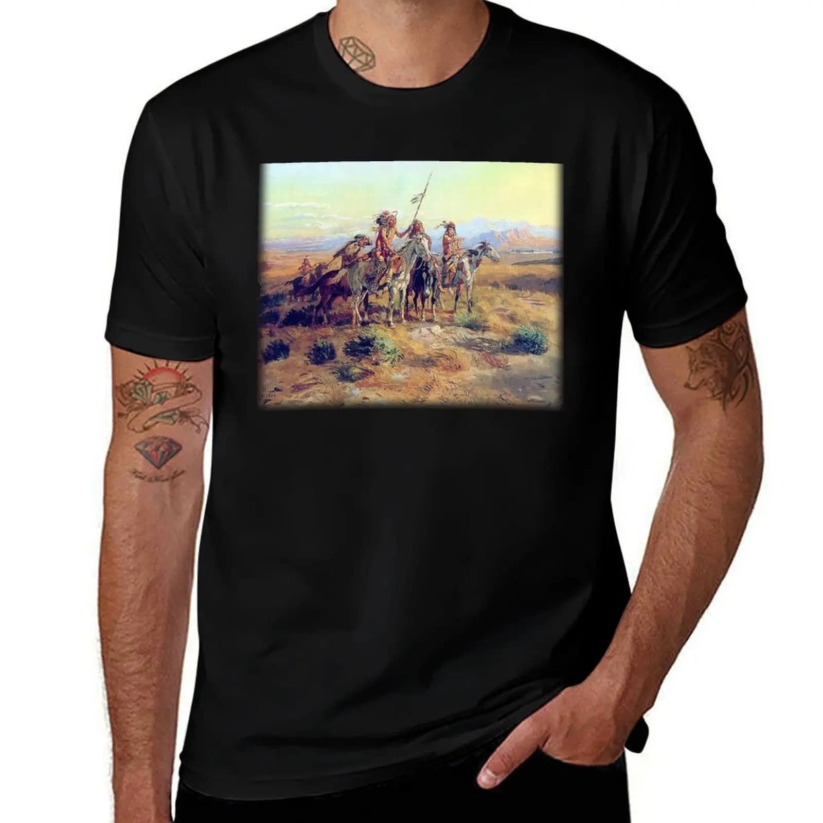 Charles Marion Russell - T-shirt The Scouts, maglietta protettiva per esterni con protezione solare