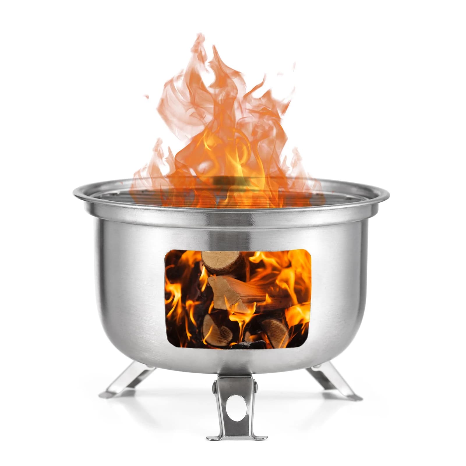 Fornello da campeggio Mini Backpacking stufa a legna sopravvivenza bruciatore ad alcool griglia a carbone candela ad alcool cottura a legna BBQ Picnic