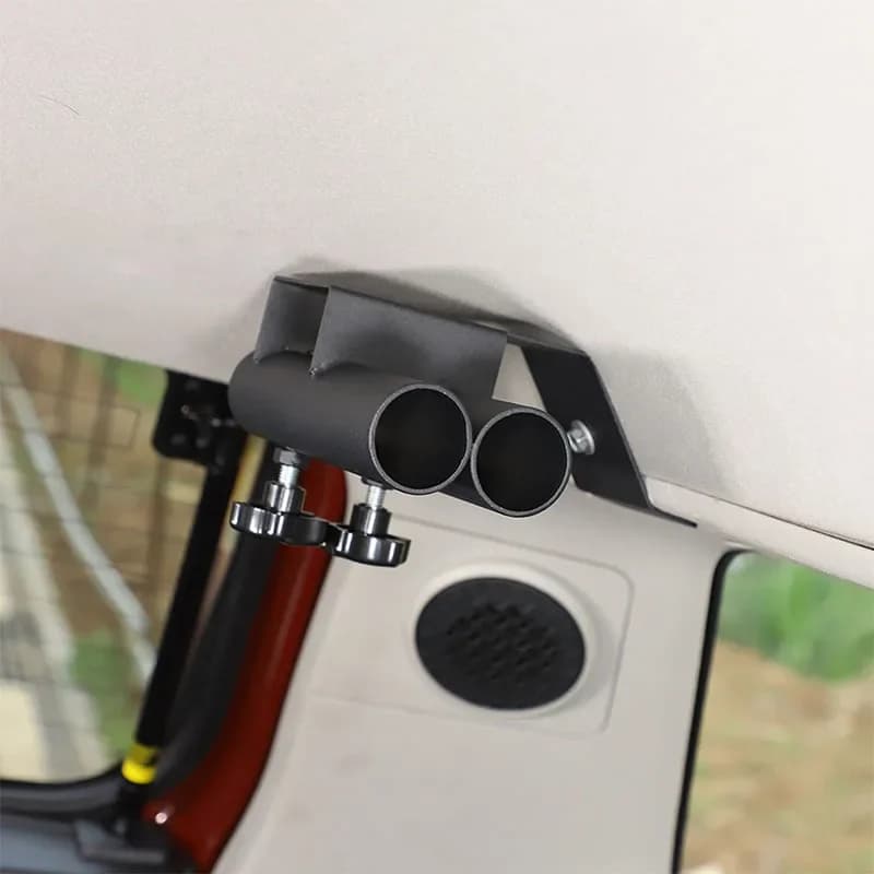 For Toyota FJ Cruiser 2007-2021 Carbon Steel Black Car Roof Fishing Rod Fixing Bracket Car Accessories interior