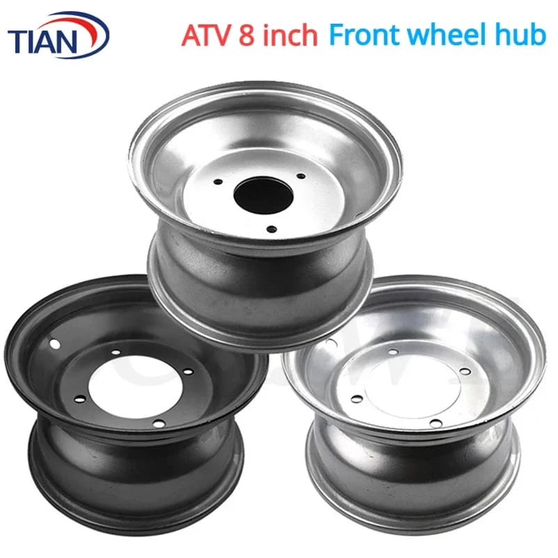 ATV 8 pollici mozzo ruota anteriore in ferro vuoto cerchio 8x5 '' per 19/21x7-8 pneumatico Quad cinese fuoristrada 4 ruote Go-kart parti del motociclo