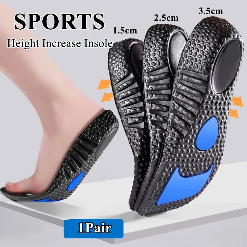 Height increase insoles Men's and Women's Sports Shock Absorbing Insole Breathable Comfort Shoe Pads 2Pcs/4Pcs