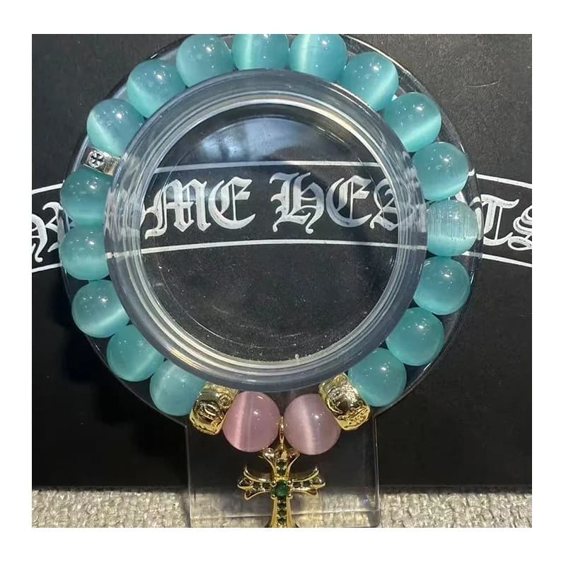 Bracciale Placcato Oro con Cristalli di Diaspro, Bracciale di Lusso Leggero con Perline per Ragazze, Regalo Direttamente dalla Fabbrica