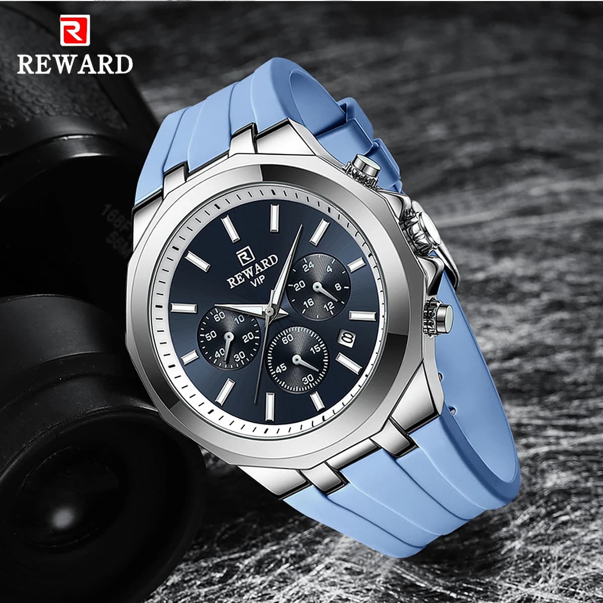 RICOMPENSA Men's Watches Top Luxury Brand Waterproof Sports Wrist Watch Genuino Relogio Masculino Military Chronograph