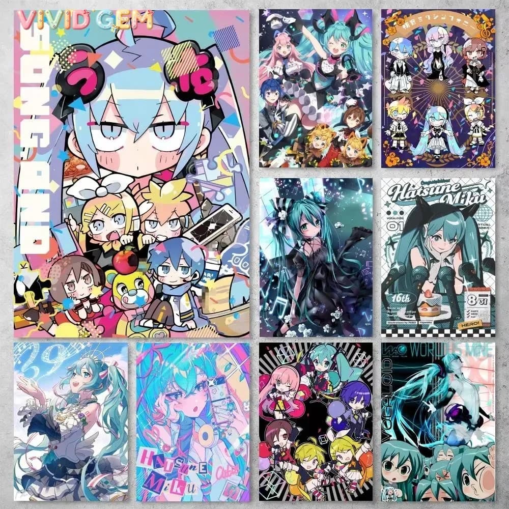 VIVID GEM Diamond Painting Anime Hatsunes M-MikU Mosaic Handmade Artwork Full Round/Square Diamonds Creative Gift Home Decorat