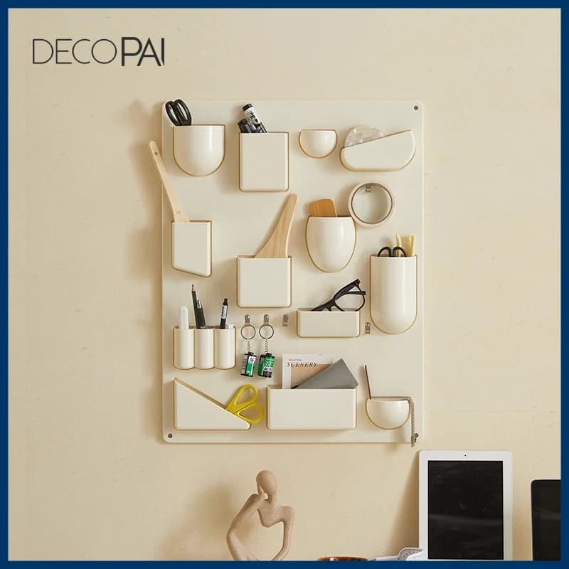 DECOPAI Portaoggetti per Supporto da Parete 27x20 pollici Uffici Cucine Organizzatore Atteniste Bagni Camerette per Bambini Uten Silo Ganci