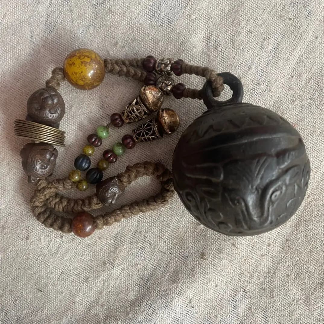 Antique Tibetan antique bull head bells are righteous,