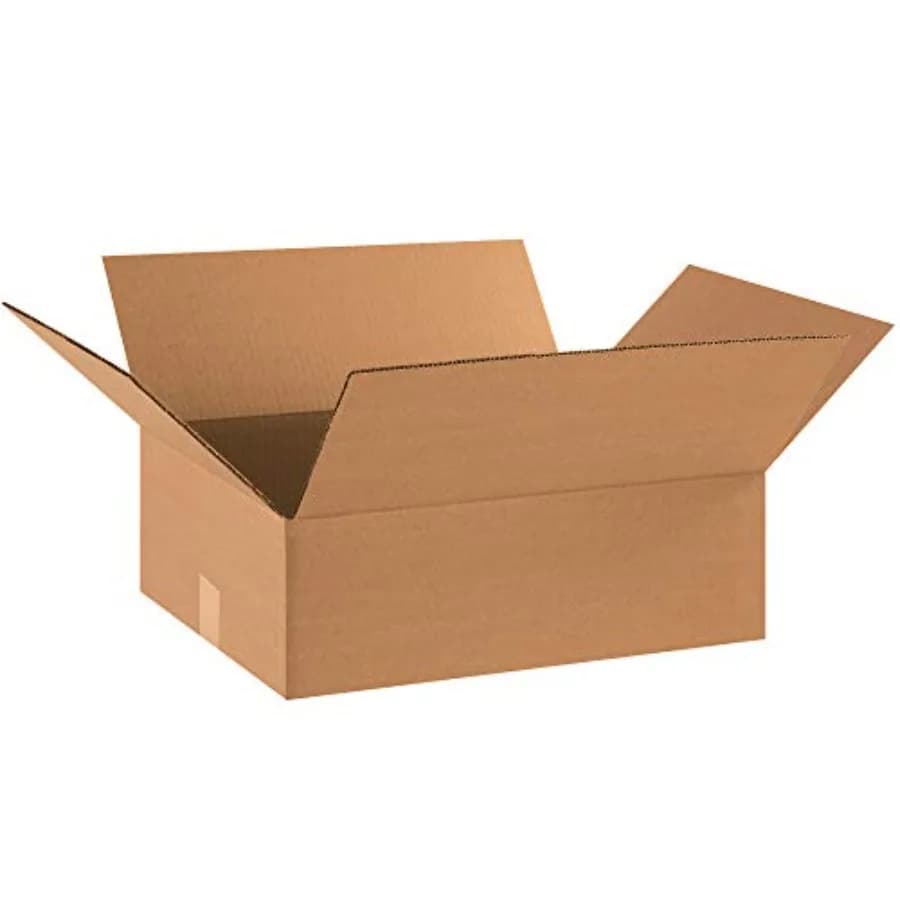 Scatole di cartone ondulato AVIDITI 17 x 14 x 5, piatte, 17"L x 14"W x 5"H, confezione da 25, per spedizioni, imballaggi, traslochi e stoccaggio domestico