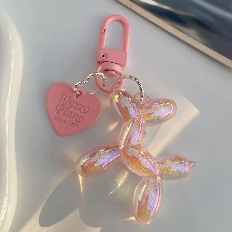 Colorful Keychain for Animal Couples of Cartoons Women's Keychain New Bling Nice Pet Bag Airpods Box Jewelry Gift for Friend