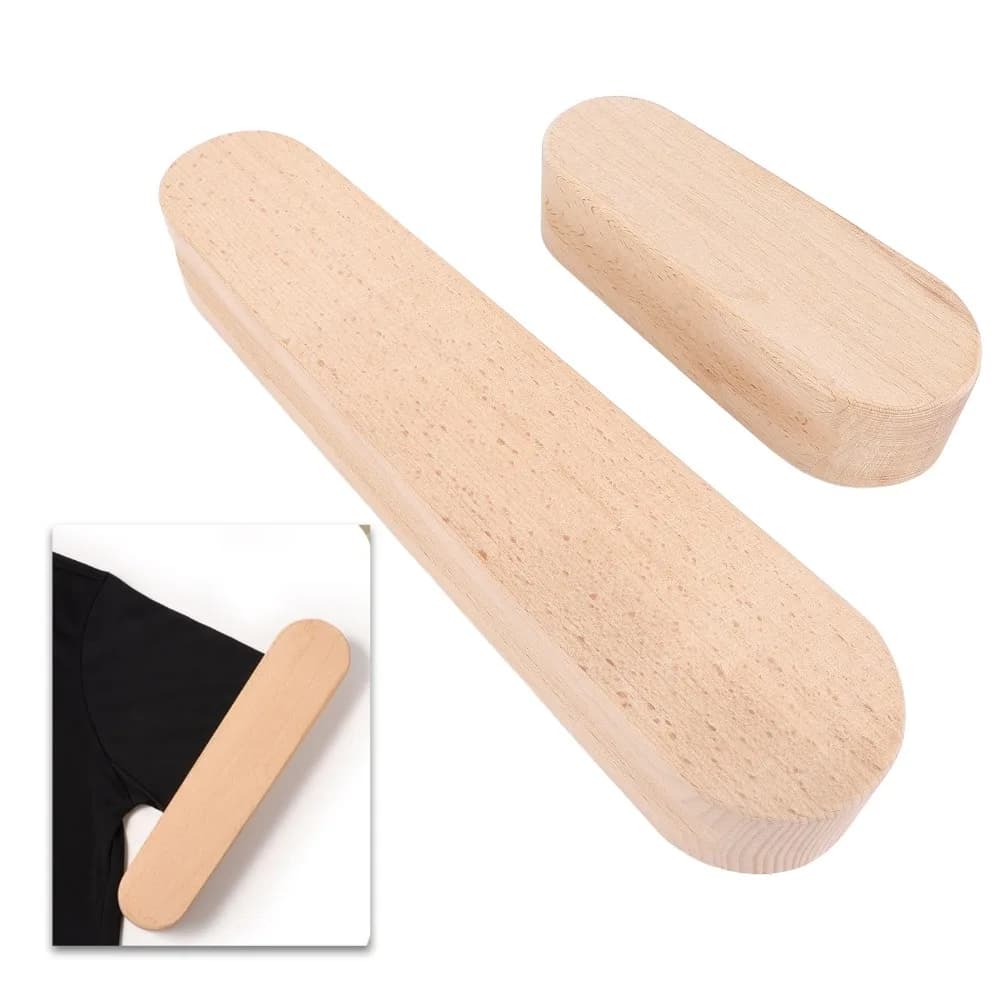 2Pcs Solid heavy wood Tailor Clapper Two sizes:7&12 inch 2 pieces per set Sewing Press Block Handheld compact