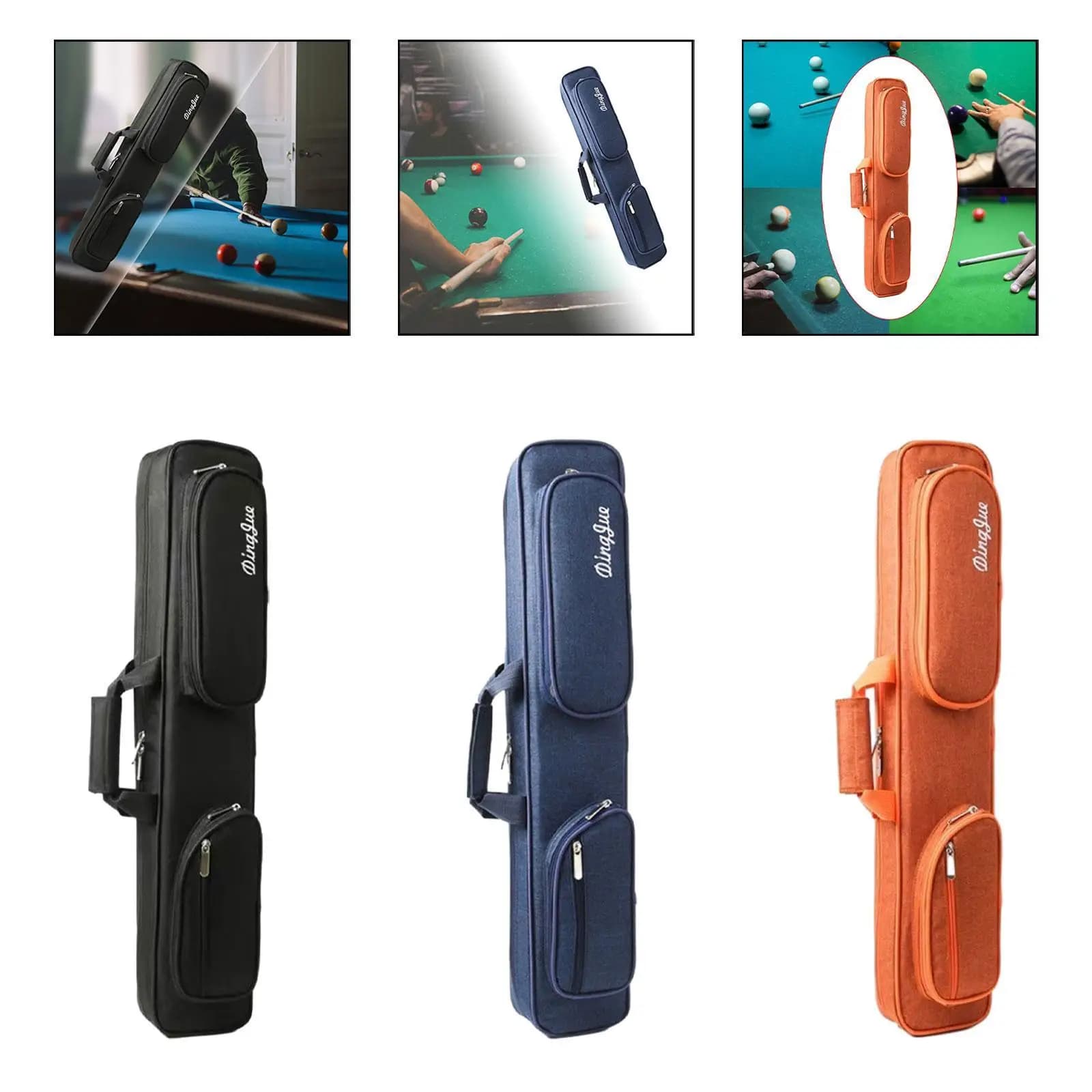 Custodia per stecca da biliardo Custodia antigraffio con tracolla Borsa per stecca da biliardo 1/2 Custodia per stecca a nove sfere Custodia per stecca a testa grande