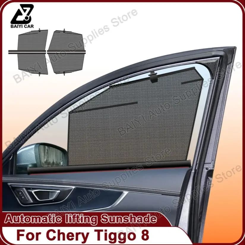 Per Chery Tiggo 8 Finestrino laterale parasole Finestre anteriori posteriori Protezione solare Tenda oscurante Tende di sollevamento automatico Accessori auto
