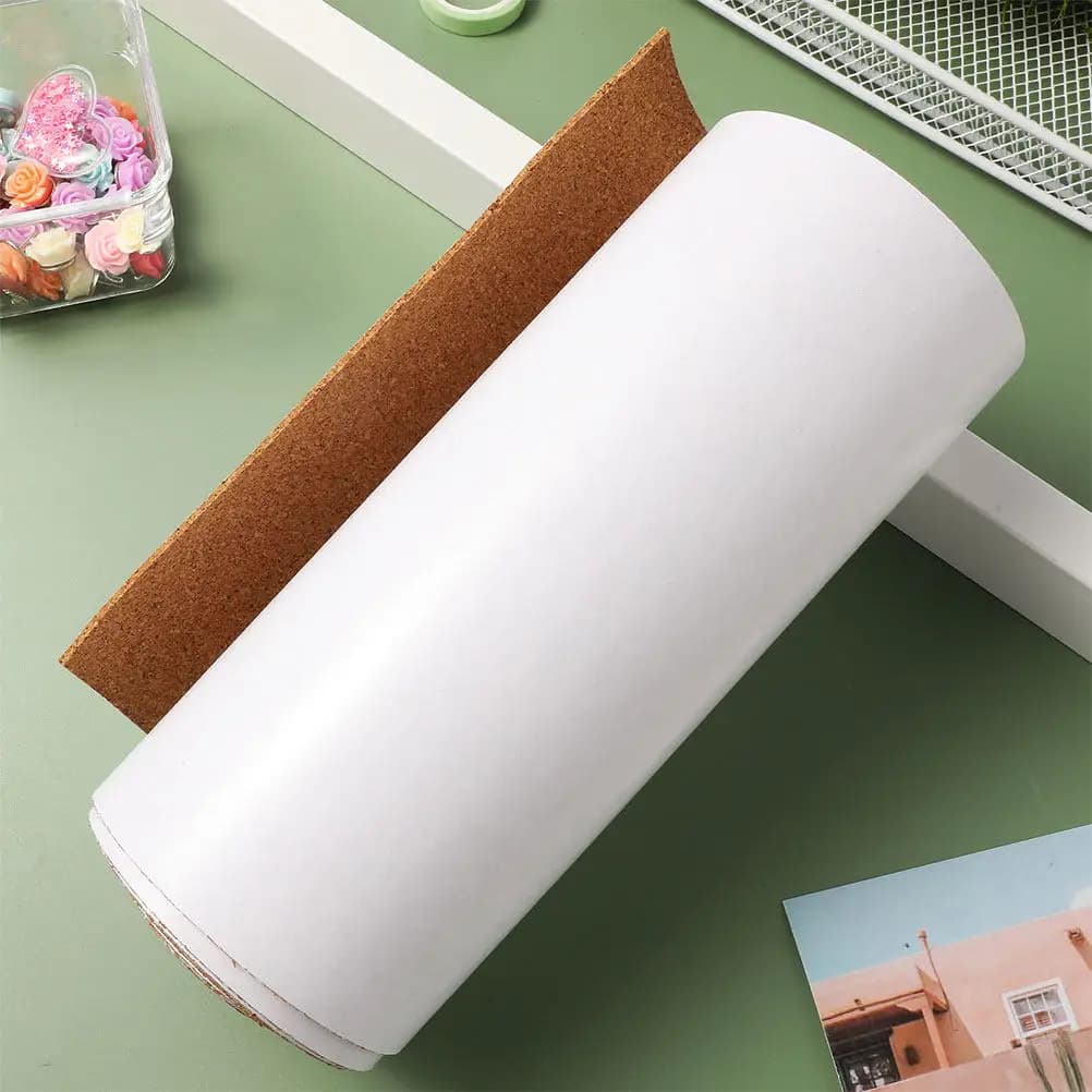 Self-Adhesive Cork Board Roll 600x300x2mm Flexible Easy Cut for Wall Decor Bulletin Board Craft Material Peel and Stick Cork