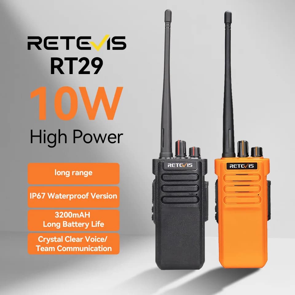 Retevis RT29 Walkie Talkie Long Range 3-5Km Powerful IP67 Waterproof VHF or 1pc or 2pcs Durable Two Way Radio Station
