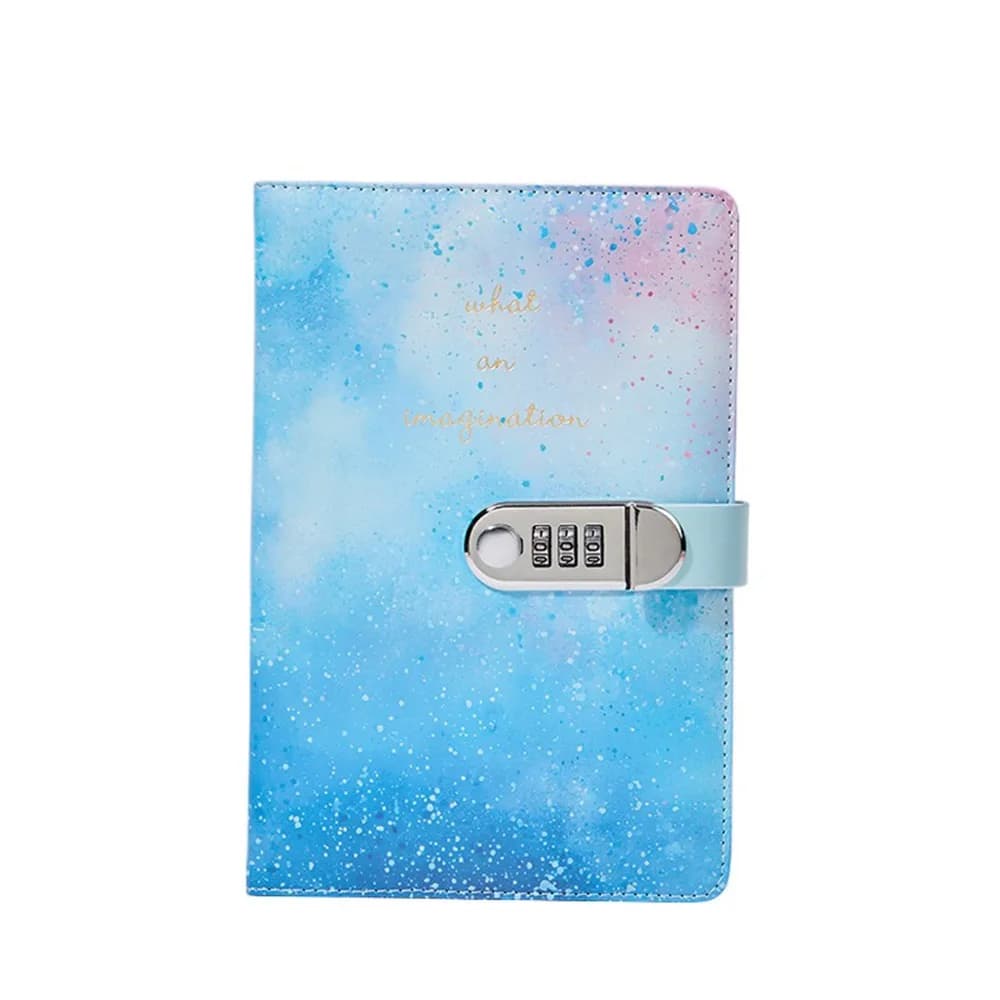 240 Pages A5 Journal Notebook Protecting Secrets Thickened Password Book with Lock PU Leather Waterproof Diary Book Student