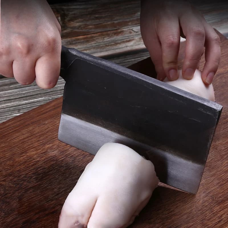 Professional 6 inch Handmade Forged Santoku Knife Carbon Steel Forged Chinese Knife Meat Cleaver Kitchen Knives